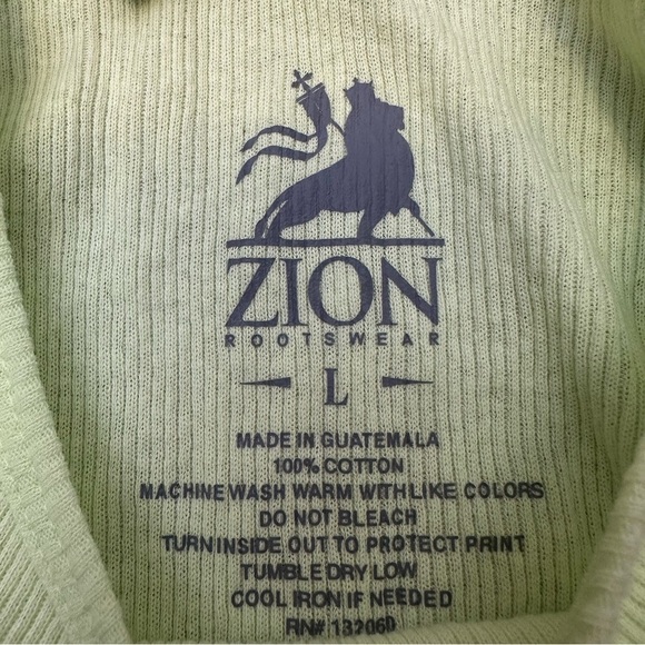 Zion Rootswear Green Tropical Tank Top - Picture 3 of 4